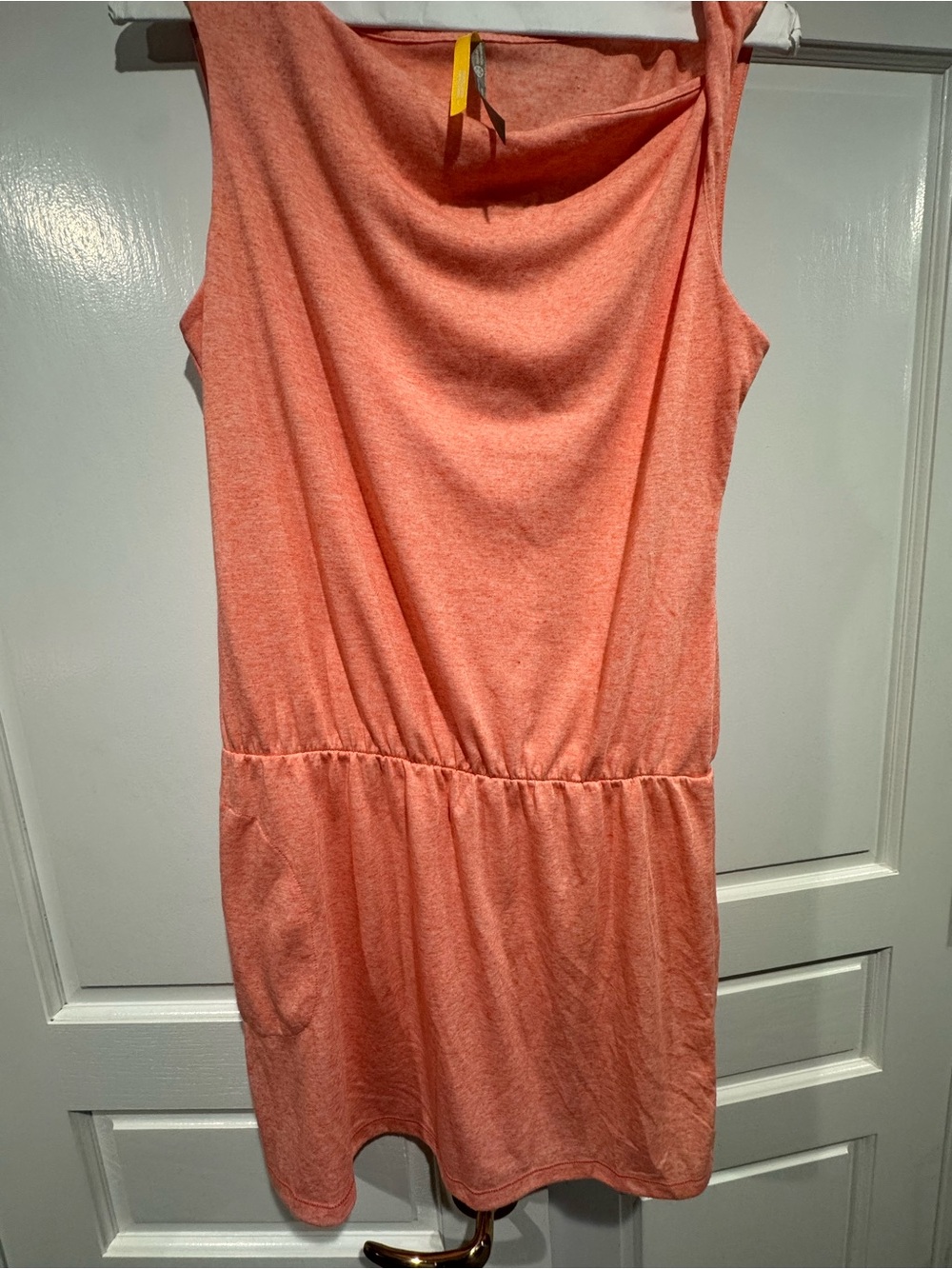 Lole Heathered Apricot Scoop Neck Tank Dress
